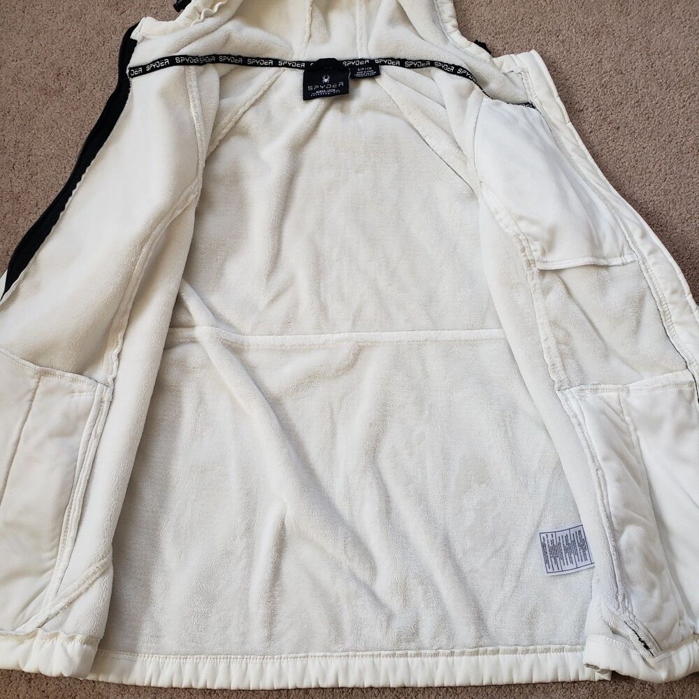 Spyder Women’s Softshell Jacket Water Resistant Terry Fleece Lined White Size S - Picture 3 of 10